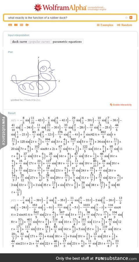 Well played, Wolfram Alpha