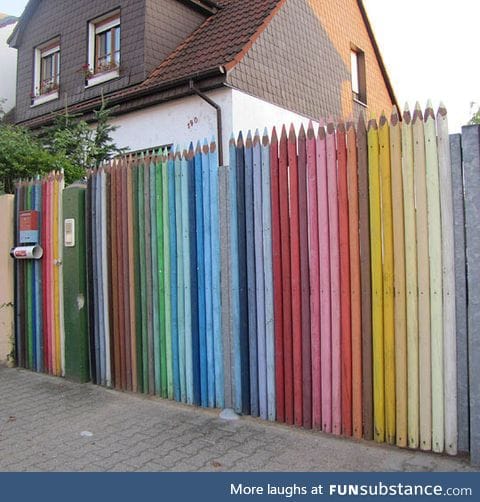 Awesome color pencil fence