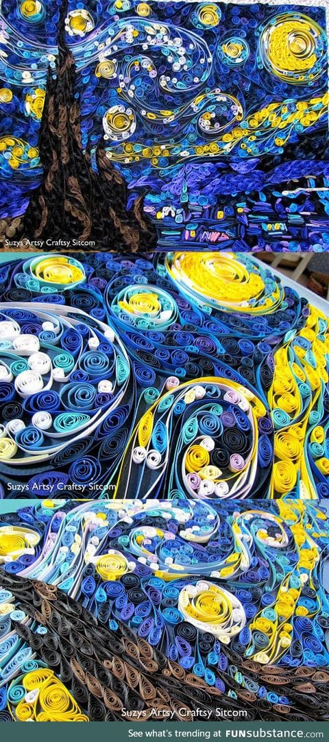 Ever seen a quilled starry night?