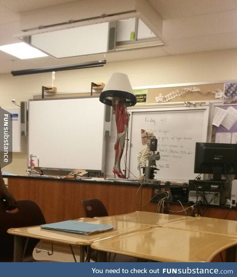 So this happened in an anatomy classroom