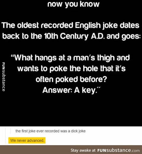 Oldest recorded english joke