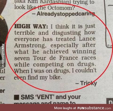 Lance armstrong was treated unfairly