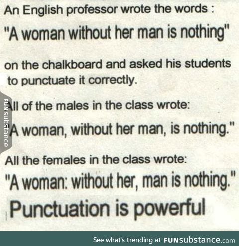 Punctuation is really powerful