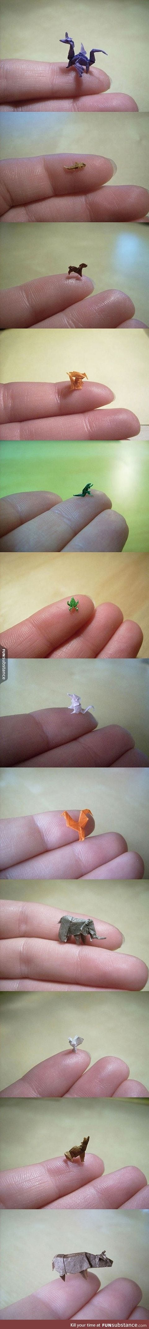 Artists Makes Super Tiny origami