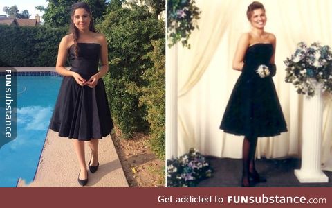 Mom's prom dress from 1991 worn by her teen daughter on 2016