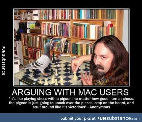 Arguing with any mac user