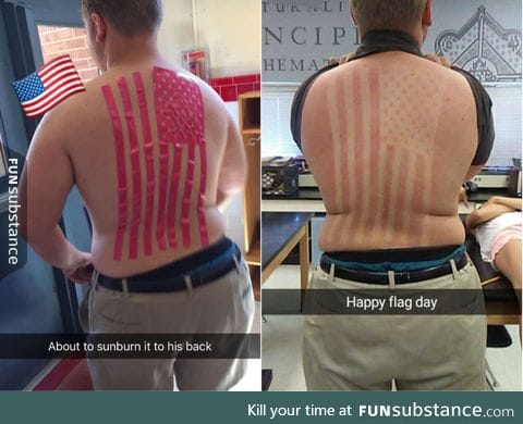 Some people like to celebrate flag day pretty seriously