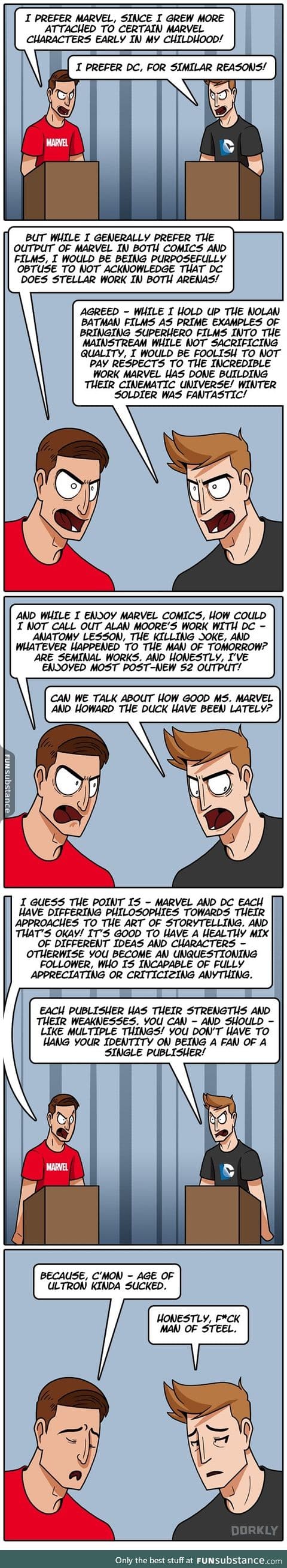 Marvel vs DC argument