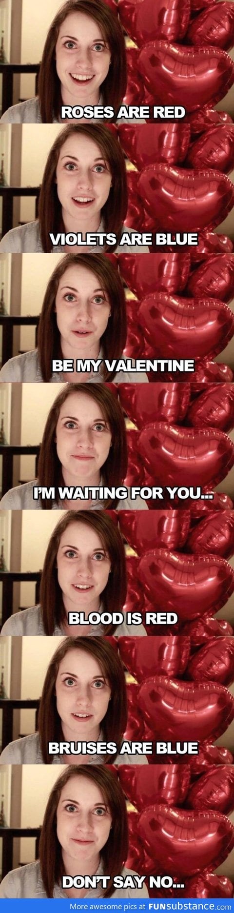 Overly attached girlfriend's valentine message