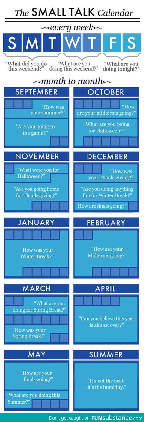 The Small Talk Calendar