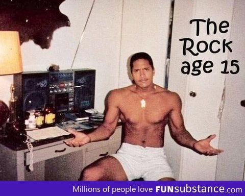 The Rock at age 15