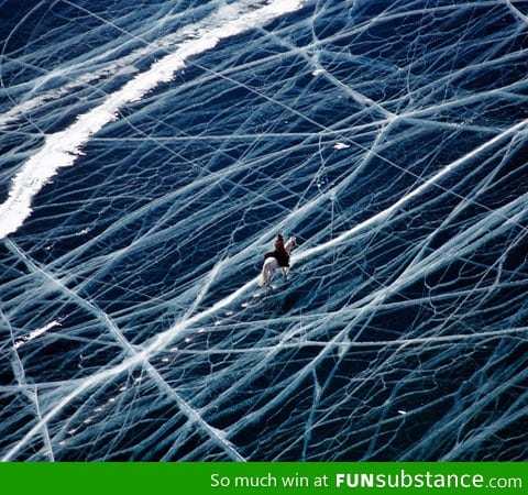 Traveling across a frozen sea