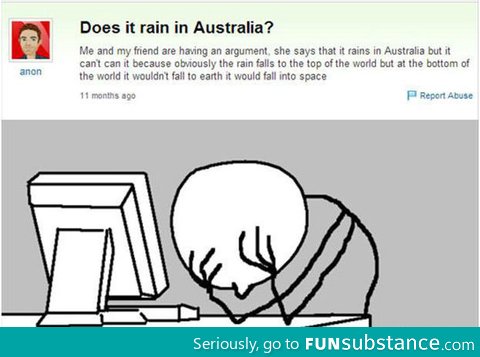 Does it rain in Australia?