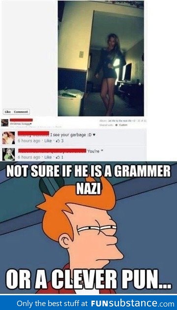 Not sure if he is a grammar nazi