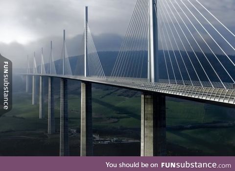 The Millau Viaduct. Tallest bridge in the world