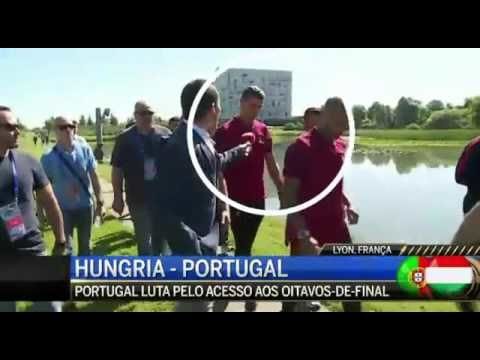 Cristiano Ronaldo Gets Mad And Throws Reporter's Microphone Into Lake