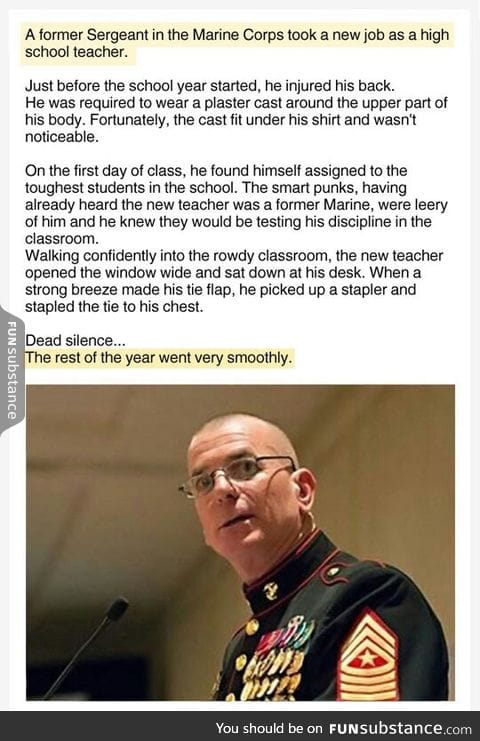 When a former Marine becomes a teacher