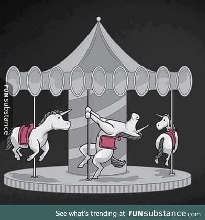 Times are gard, even at the carousel