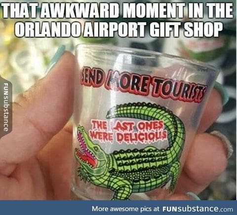 Awkward shot glass