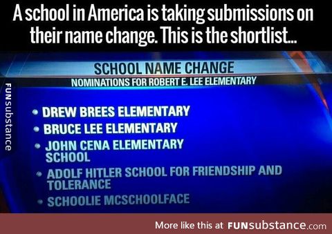 What would YOU name your school?