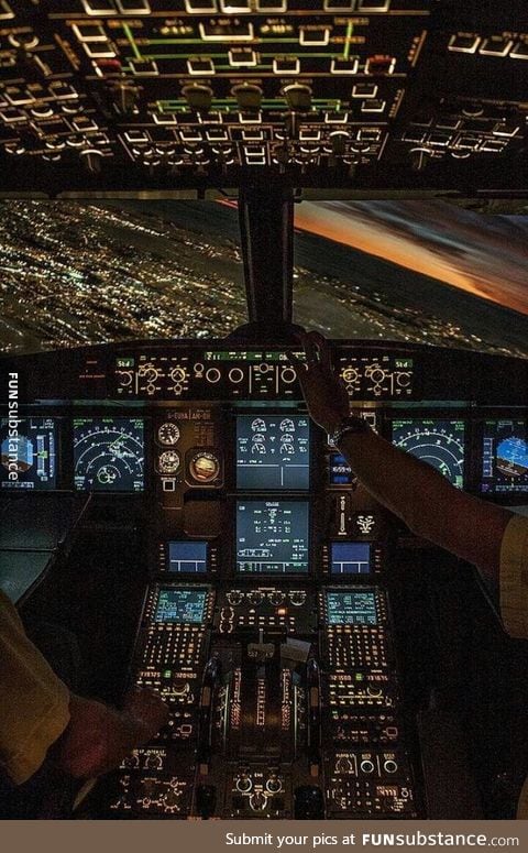 What it's like having the pilot's view at night