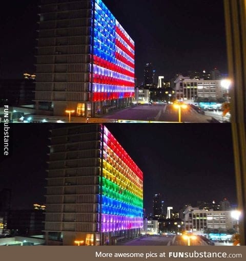 Tel Aviv city hall last tonight