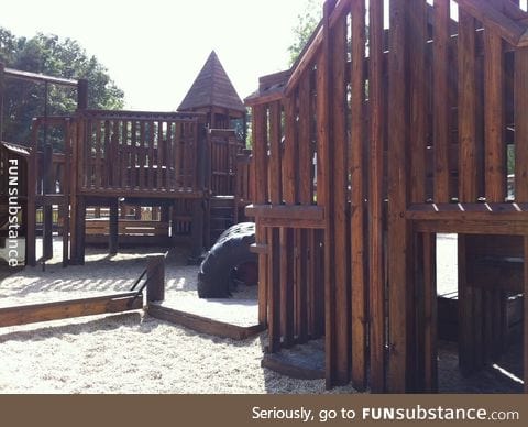 This is what a real playground looks like. f*ck rounded plastic