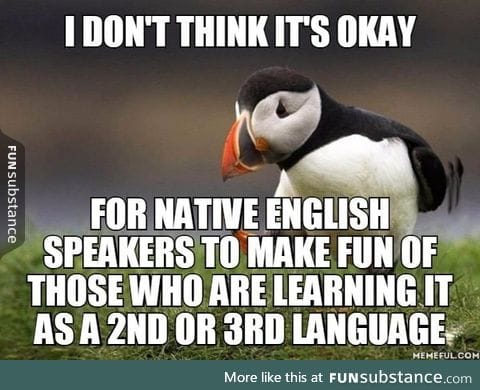 Instead one should try to help them learn the language