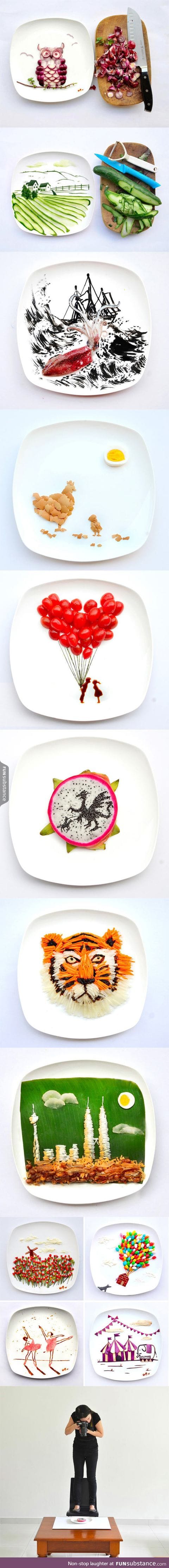 When an artist plays with her food