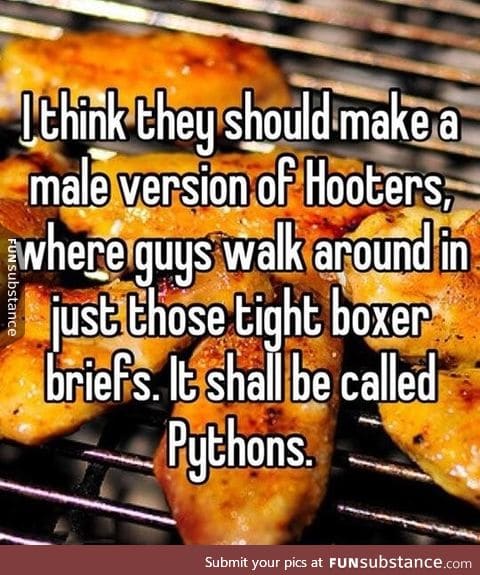 Male version of hooters