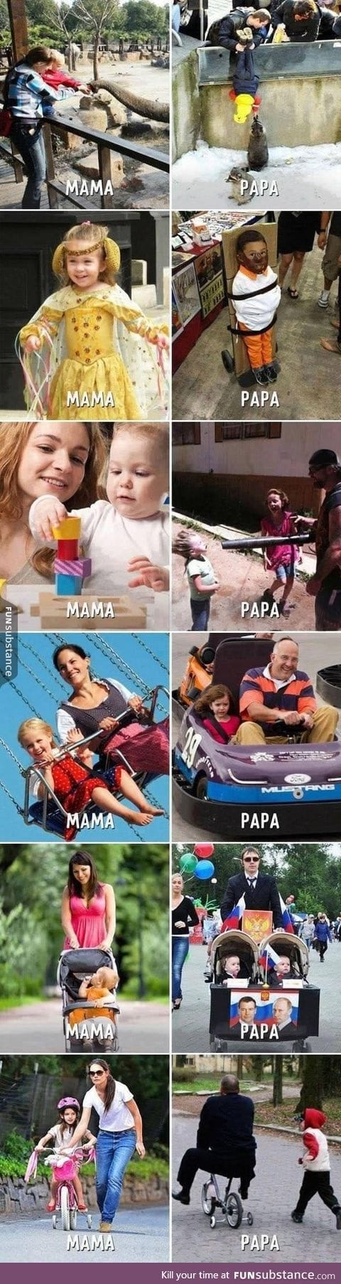 The difference between moms and dads