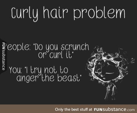 Curly hair struggles