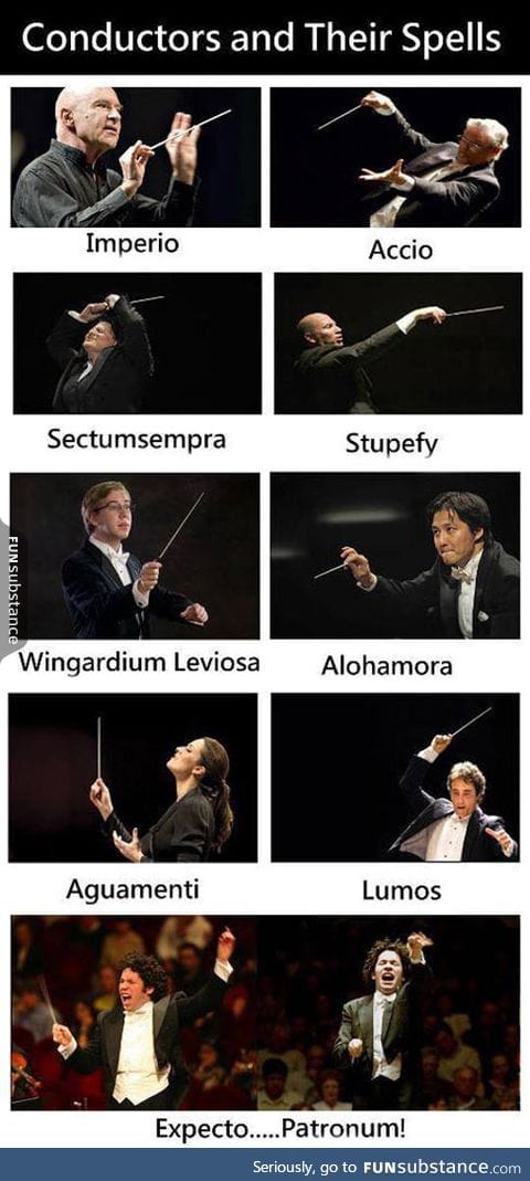 Music conductors and their spells
