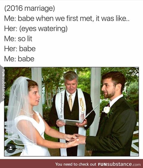 I now pronounce you fire and dank