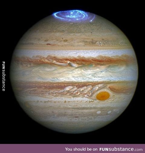 Auroras on Jupiter, captured by NASA