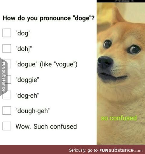 How do you pronounced "DOGE?"