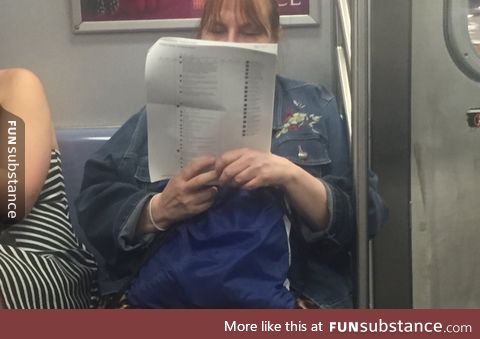 Woman printed out 15 pages of facebook posts so she could read the comments