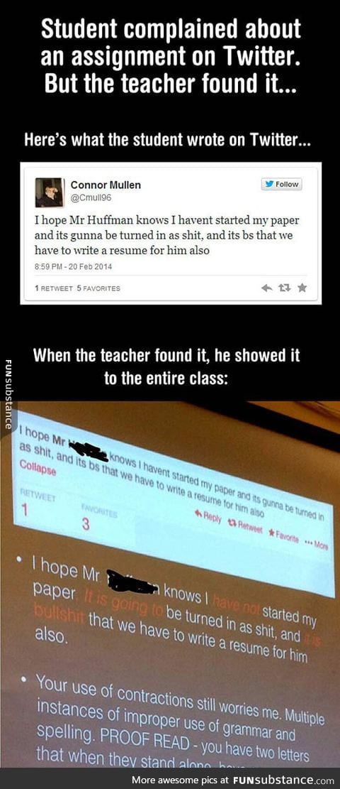 Student complains, awesome teacher puts him in his place