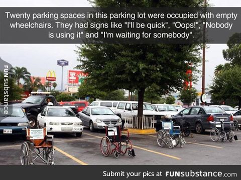 People kept abusing handicapped parking spots, then this happened