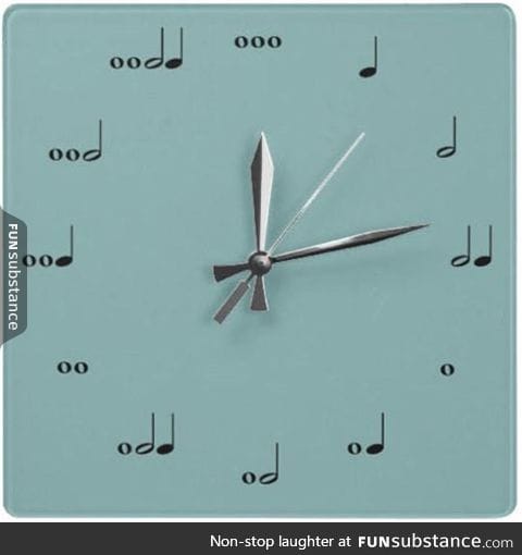 A clock that tells time with music