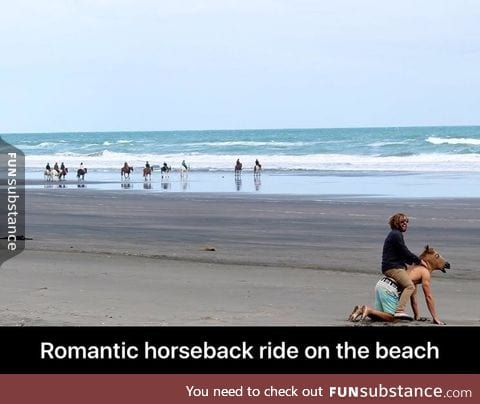 Romantic horse ride