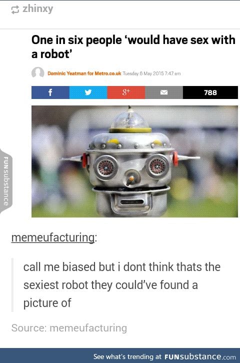 One in six will have sex with a robot