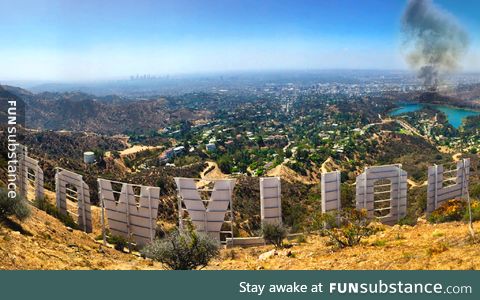 Behind the HOLLYWOOD sign