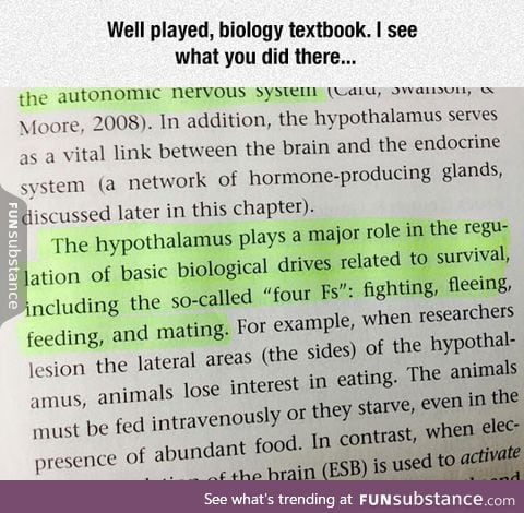 Well played, biology textbook