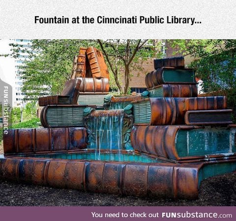 Cinncinati public library fountain