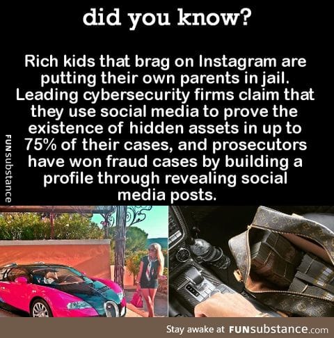 So basically,rich kids are accidentally  getting their parents arrested.