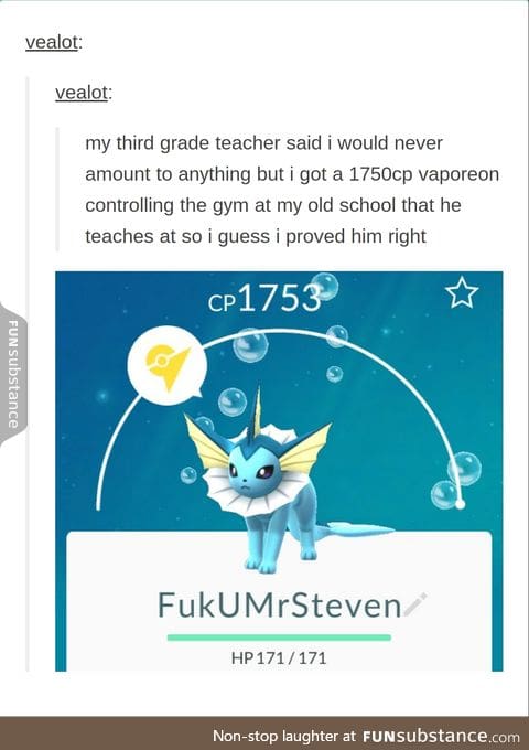 he's team instinct of course the teacher was right