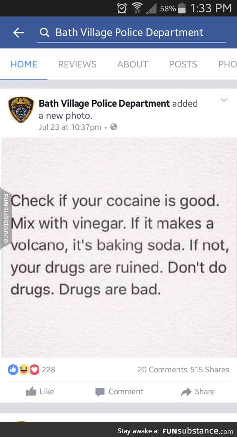 One of the area PD's posted this