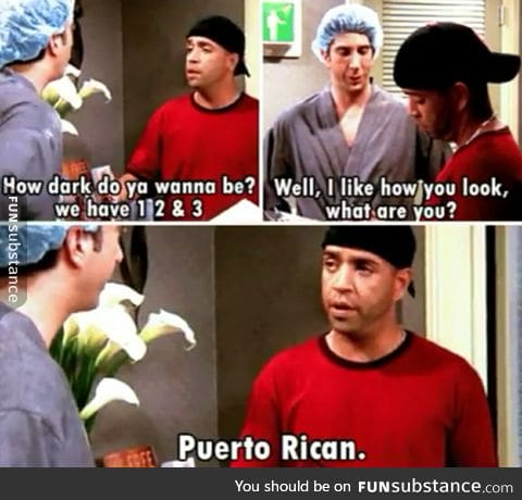 Ross gets a spray-tan