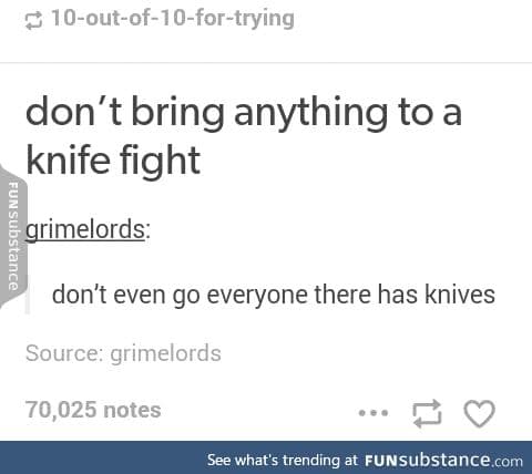 Knives are bad,m'kay?